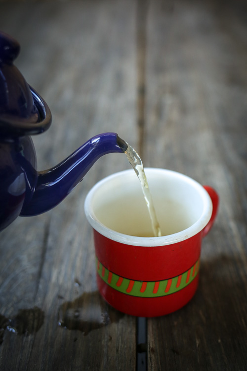 Hot Green Tea Toddy Baijiu Cocktail Recipe Pour