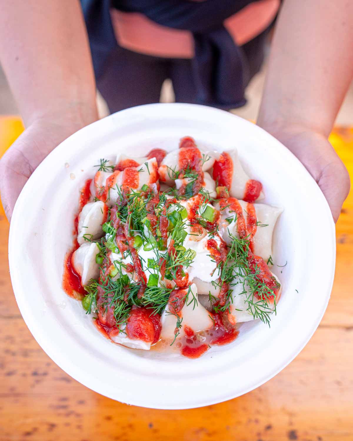 bowl of Ukranian dumplings