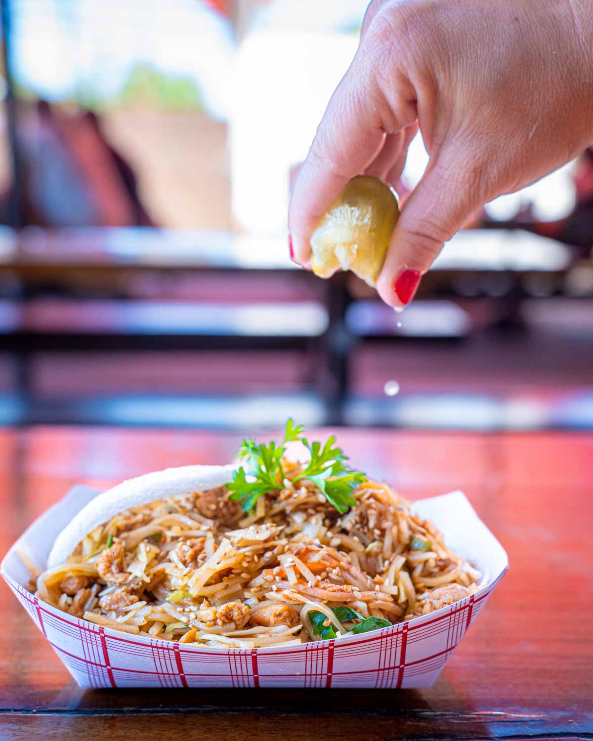 asian noodles with a squeeze of lime